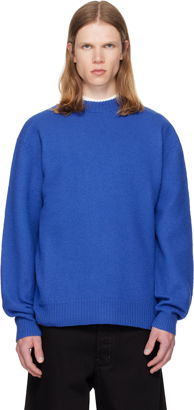 Jil Sander: Blue Wool Sweater | SSENSE