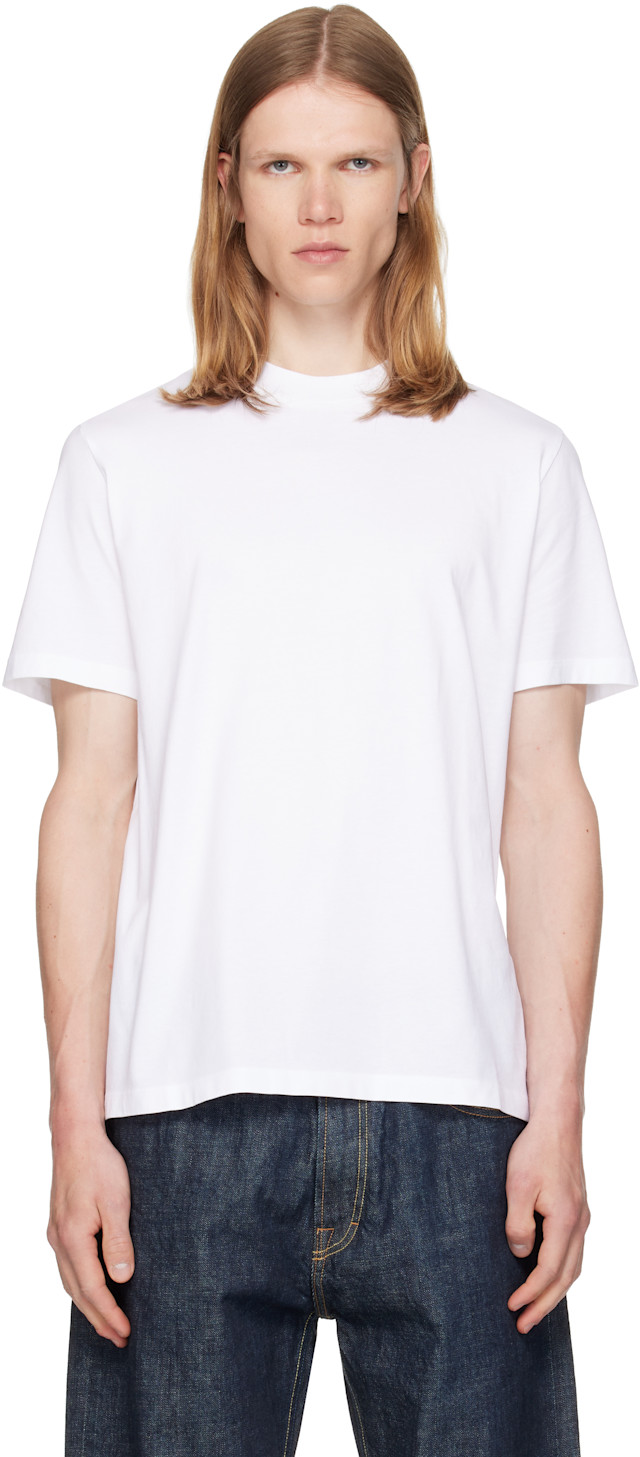 Jil Sander: White Crew-Neck T-shirt | SSENSE