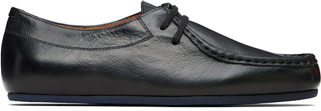 専用　 JIL SANDER レースアップシューズ　ブラック　 ローヒール Jil Sander: ブラック Hood レースアップ シューズ | SSENSE 日本