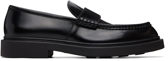 jilsander archiveローファー 39 jil-sander-black-calfskin-