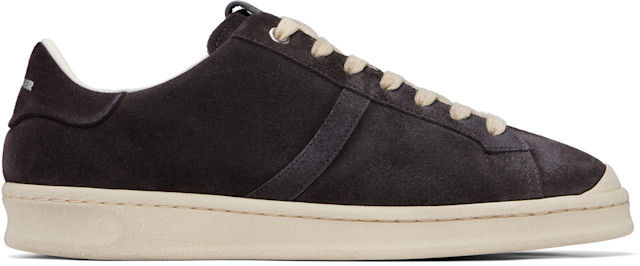 Jil Sander: Gray Calfskin Sneakers | SSENSE