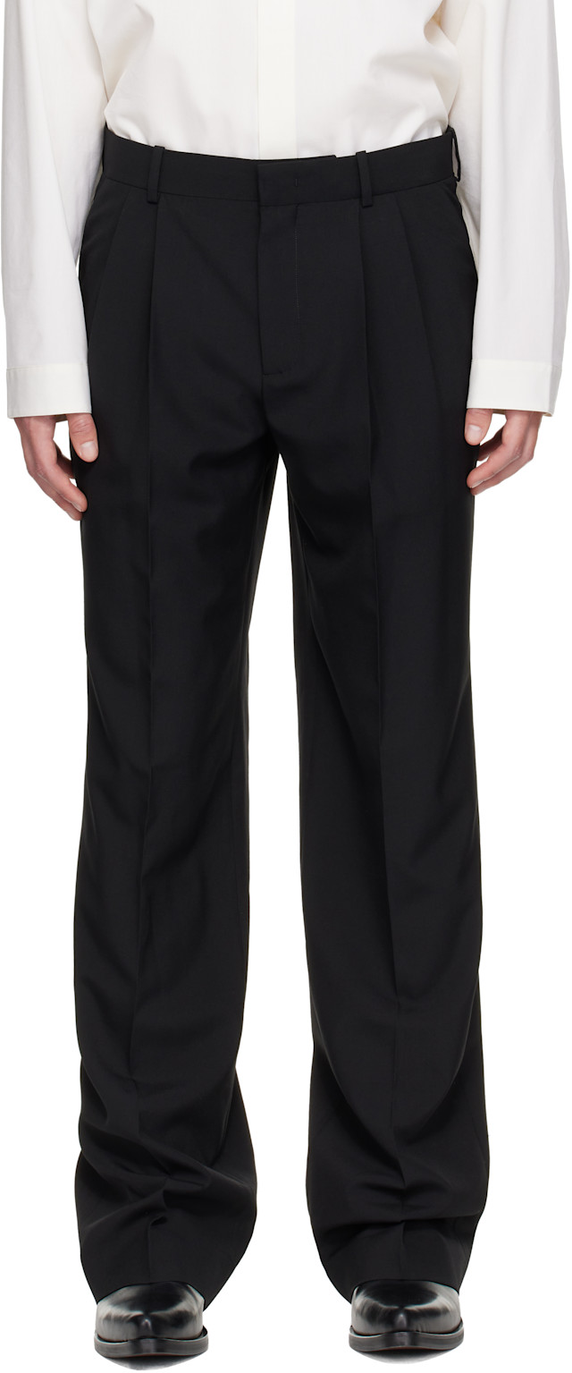 パンツ Balmain Homme Black Slacks 44 balmain-black-wool-trousers.jpg