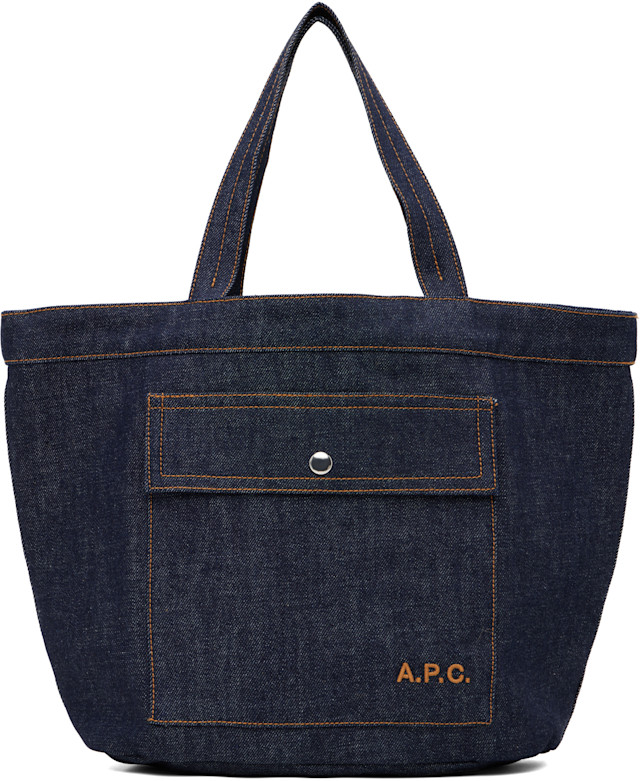 A.P.C.: Navy Jade Tote | SSENSE