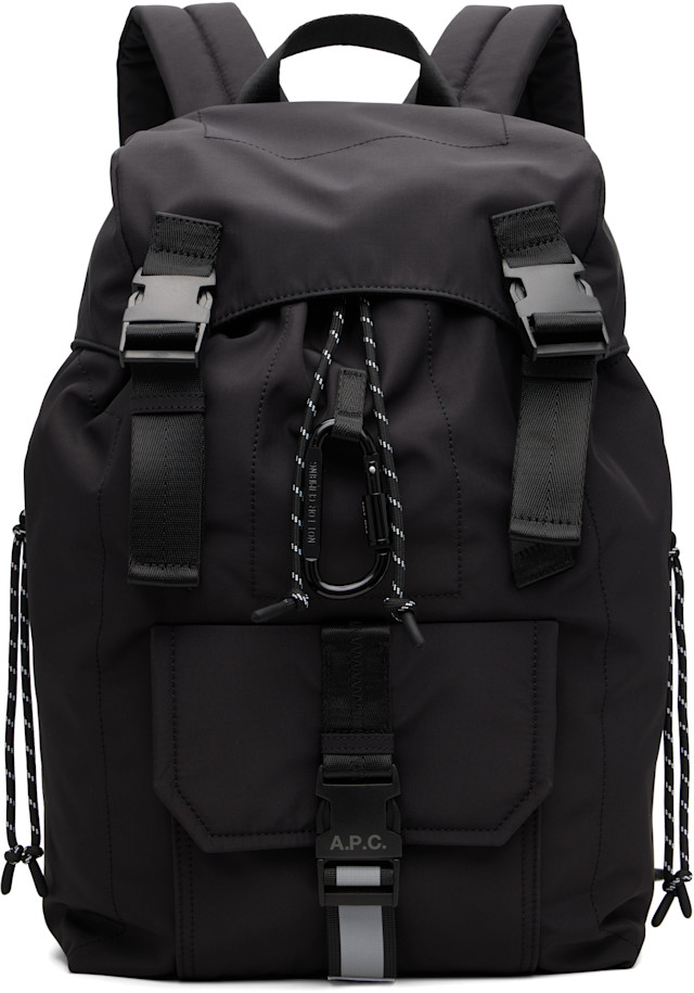 A.P.C.: Black Treck Backpack | SSENSE