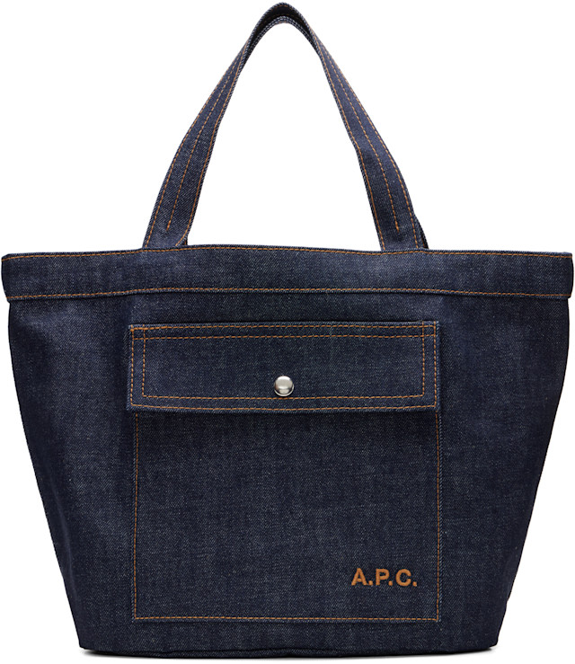 A.P.C. トートバッグ　ネイビー A.P.C.: ネイビー Jade トートバッグ | SSENSE 日本