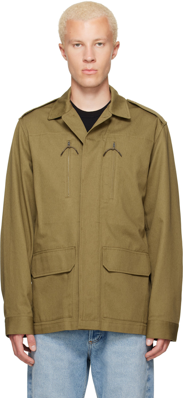 A.P.C.: カーキ Military-Style ジャケット | SSENSE 日本