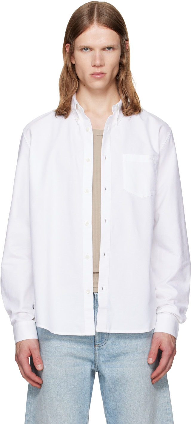 A.P.C.: ホワイト New Greg シャツ | SSENSE 日本