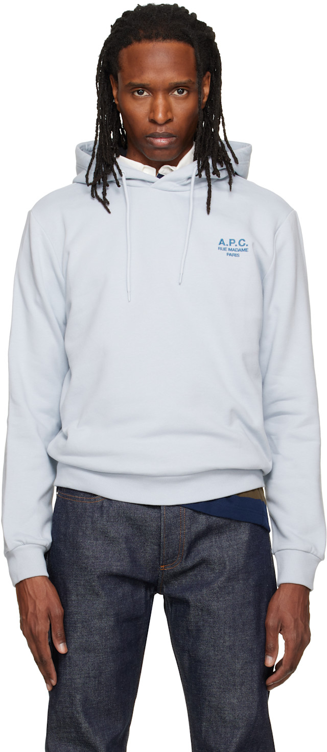 A.P.C.: ブルー Standard 'Rue Madame' フーディ | SSENSE 日本