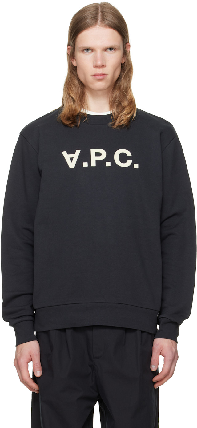 A.P.C. ロゴネック スウェット ブラック XS apc-black-standard-grand-vpc-