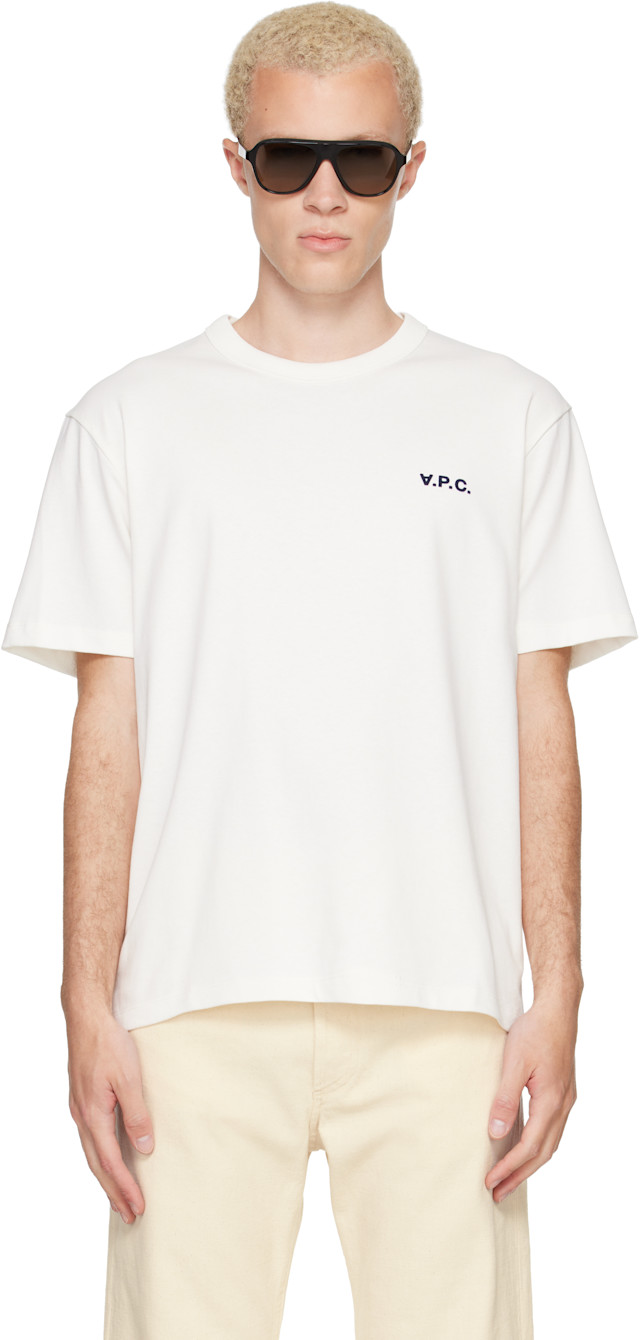 A.P.C.: オフホワイト Boxy Petit 'VPC' Tシャツ | SSENSE 日本