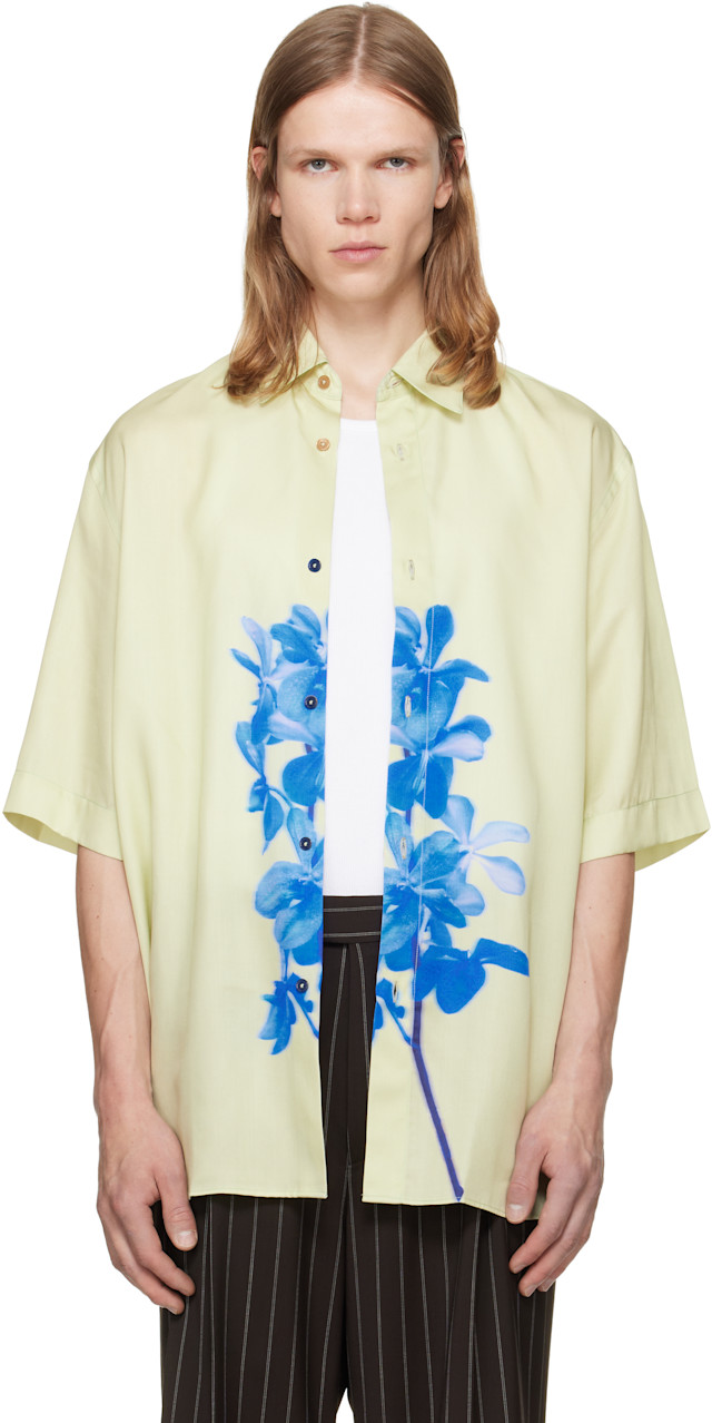 Paul Smith: グリーン S/S オーバーサイズ シャツ | SSENSE 日本