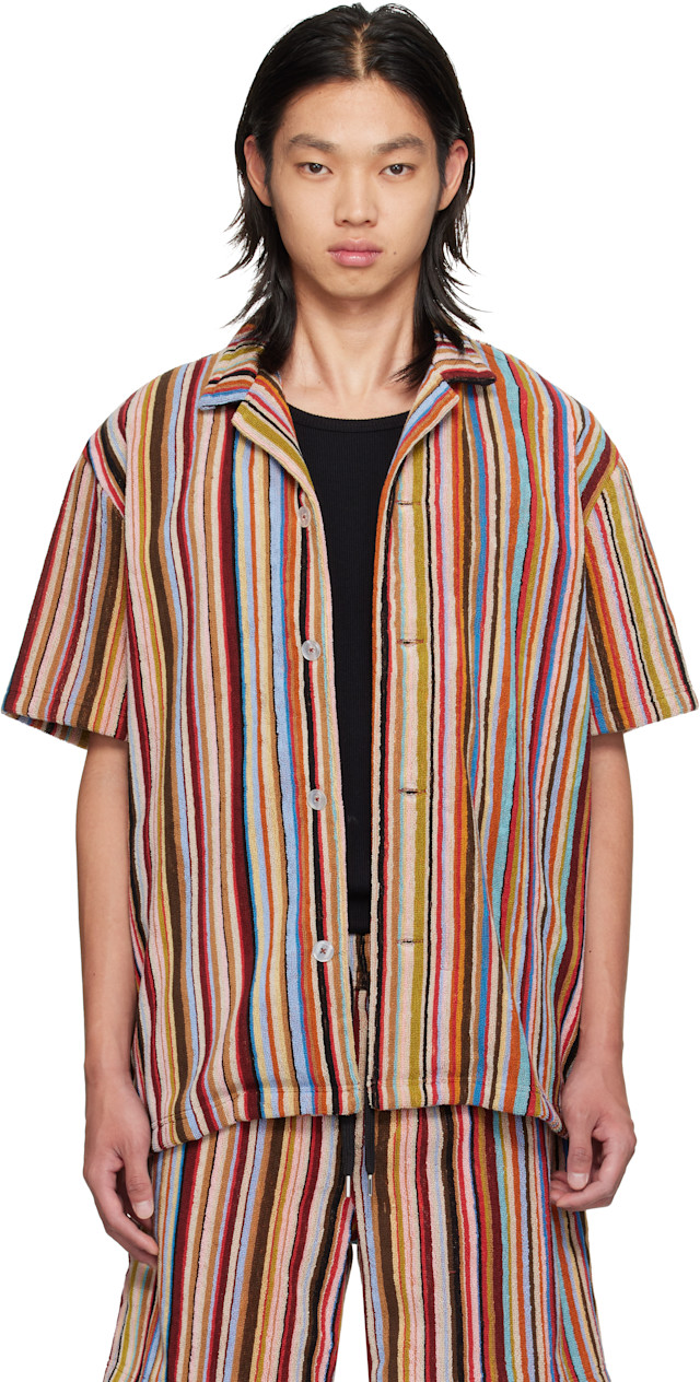 Paul Smith: Multicolor 'Signature Stripe' Towelling Lounge Shirt