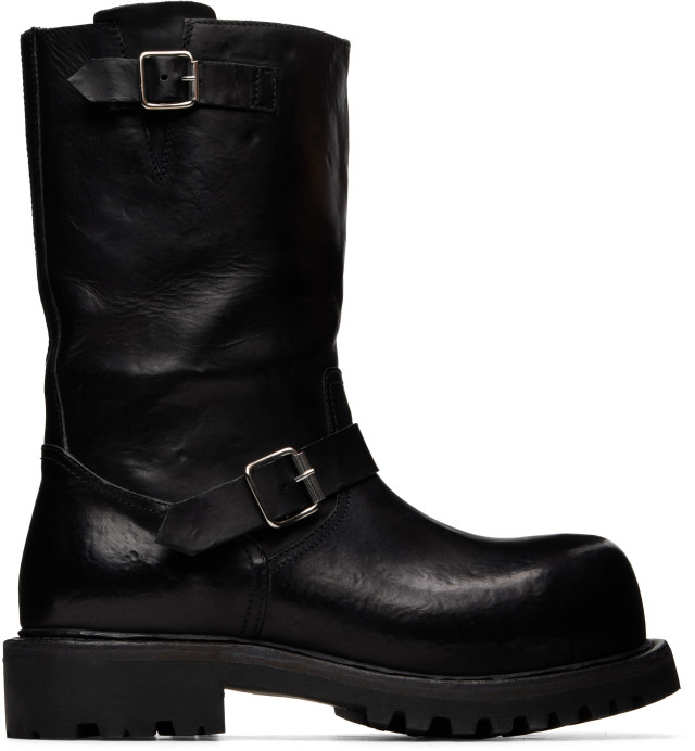 バッグ Ans Dotsloevner BOOTS BAG black A DICIANNOVEVENTITRE: Black Octa Moto Boots | SSENSE