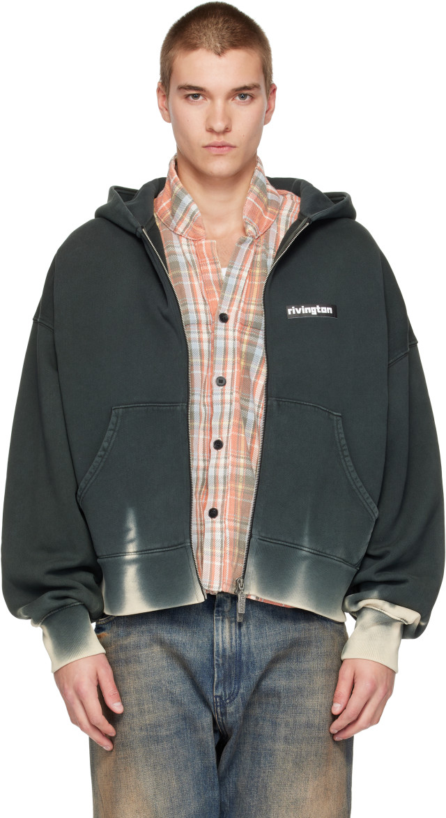 Rivington Roi Rebis: Gray Dark Country CVA Zip Hoodie | SSENSE