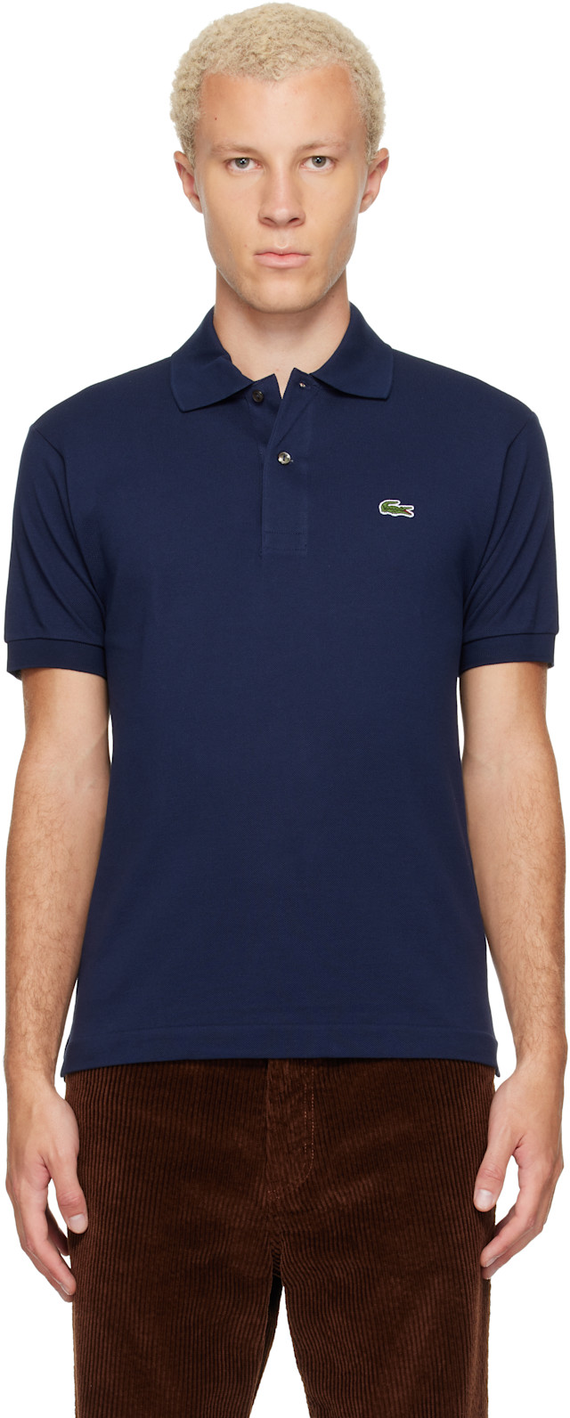 Lacoste: ネイビー Original L.12.12 クラシックフィット ポロシャツ