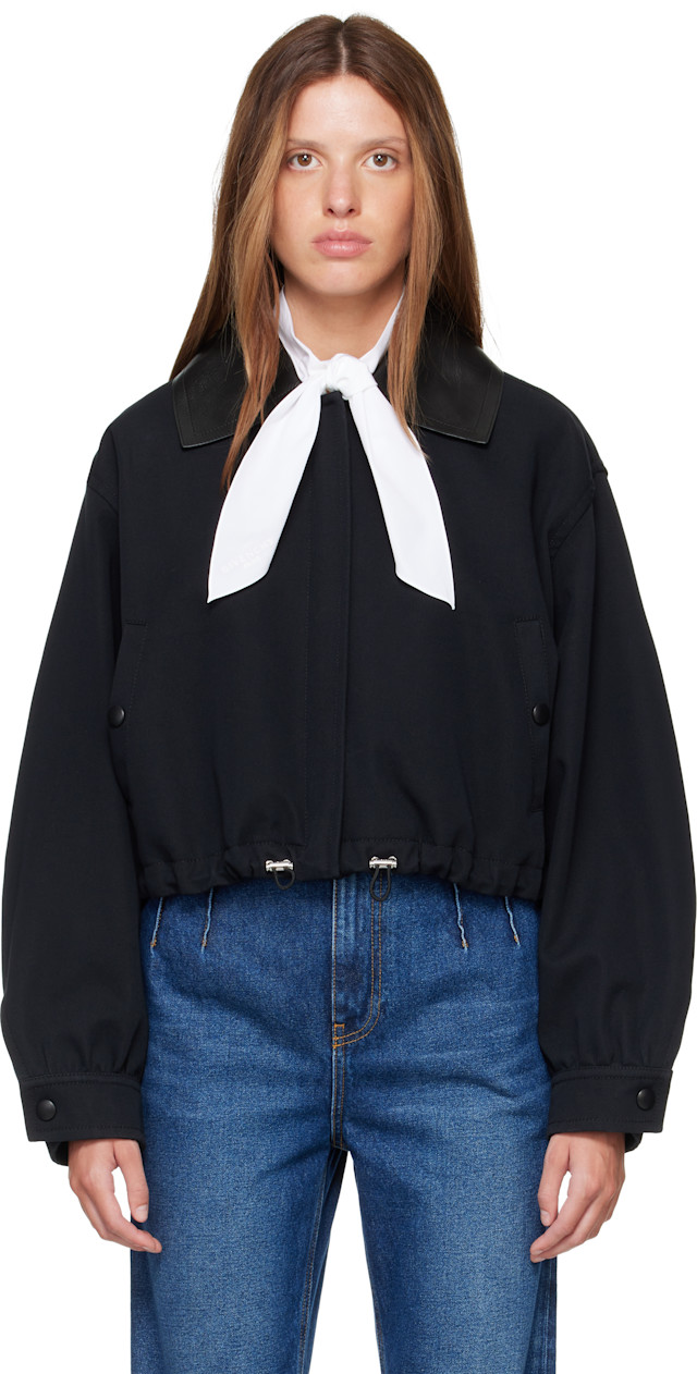 Givenchy: Black Cotton & Wool Jacket | SSENSE