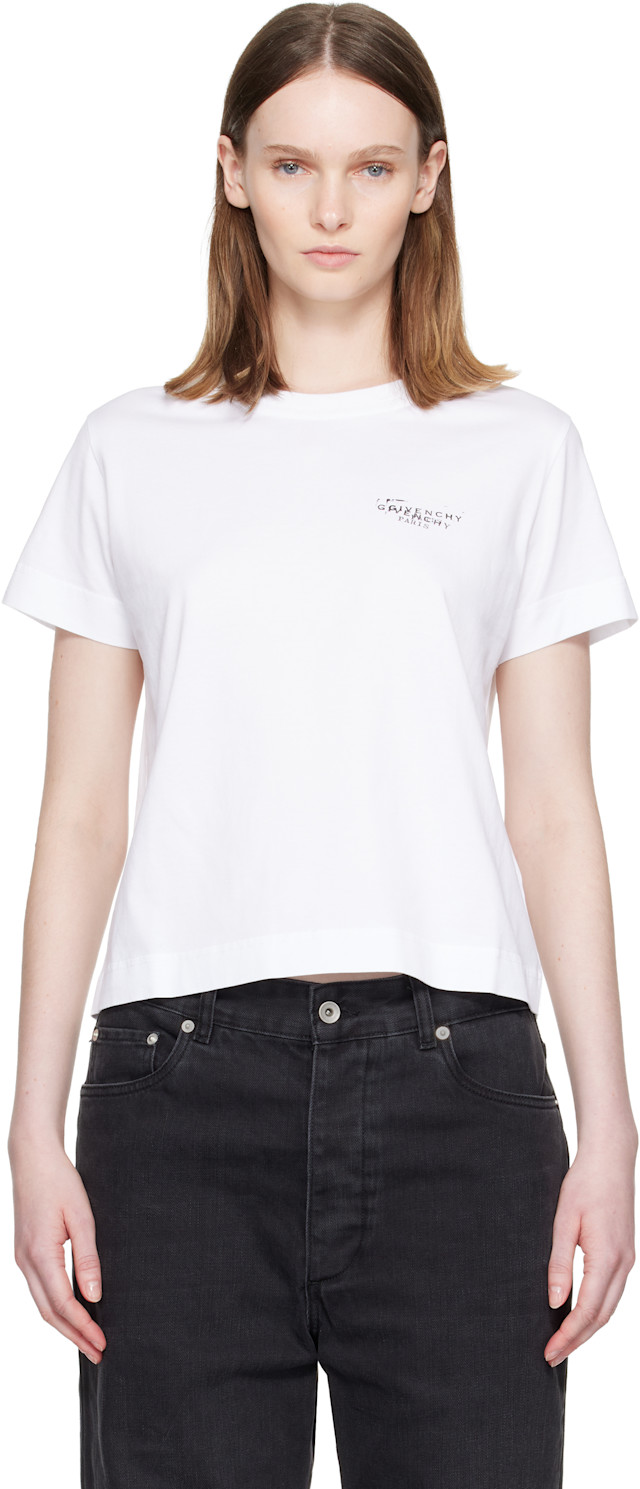 Givenchy: White Fitted T-shirt | SSENSE