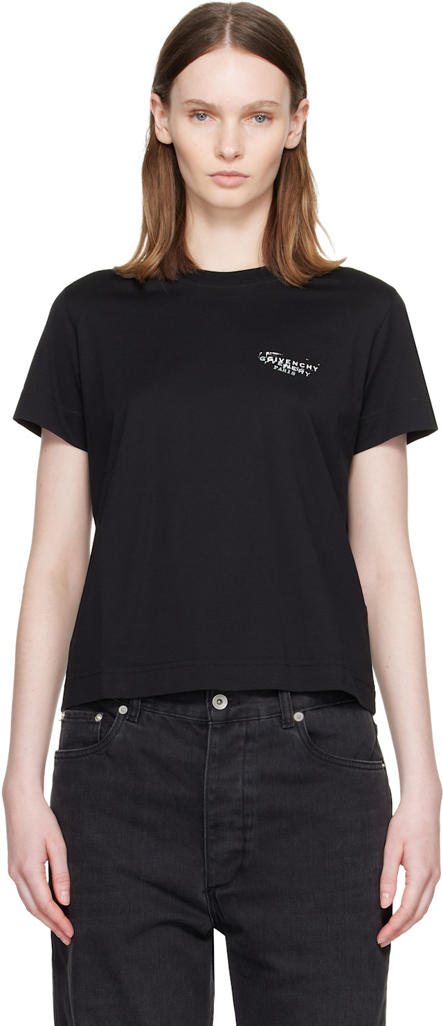 Givenchy: ブラック フィット Tシャツ | SSENSE 日本