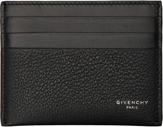 Givenchy: ブラック レザー カードケース | SSENSE 日本