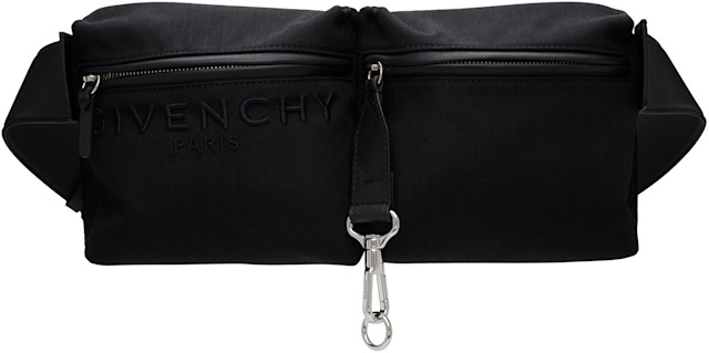 Givenchy: ブラック Cargo キャンバス ベルトバッグ | SSENSE 日本