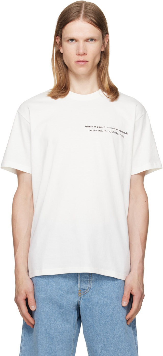 GIVENCHY イラスト入りTシャツ ホワイト S オシャレ 人物 カジュアル