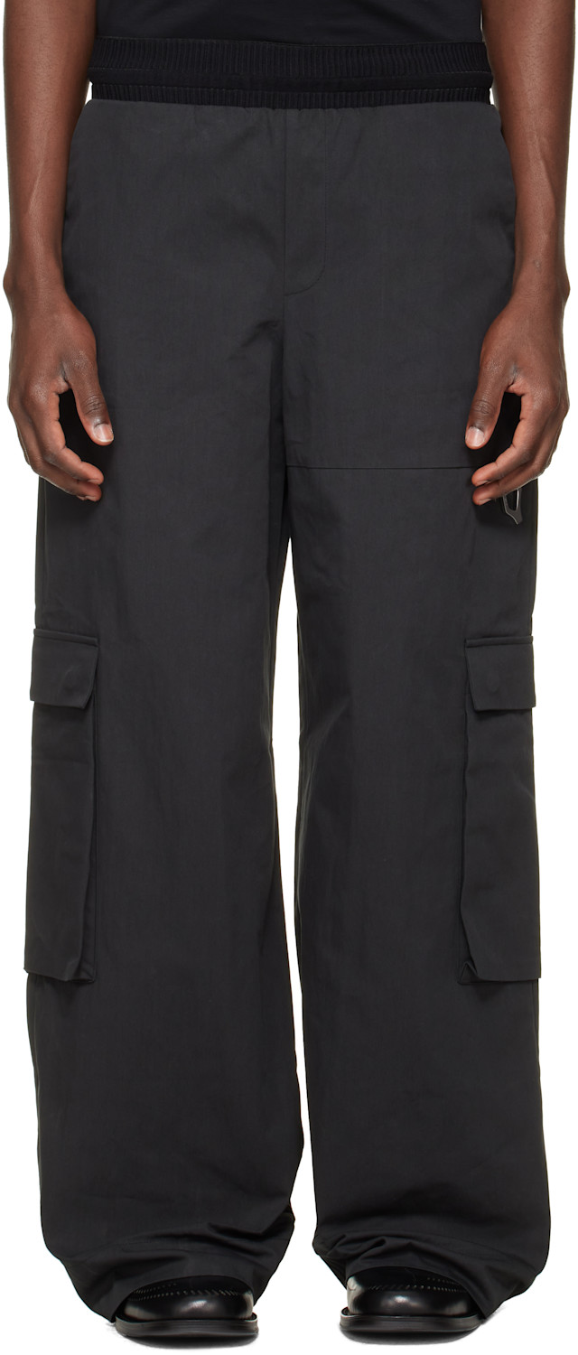 HELIOT EMIL: Black Pulsar Cargo Pants | SSENSE Canada