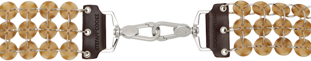 Stefan Cooke: Beige & Silver Button Bag Strap | SSENSE