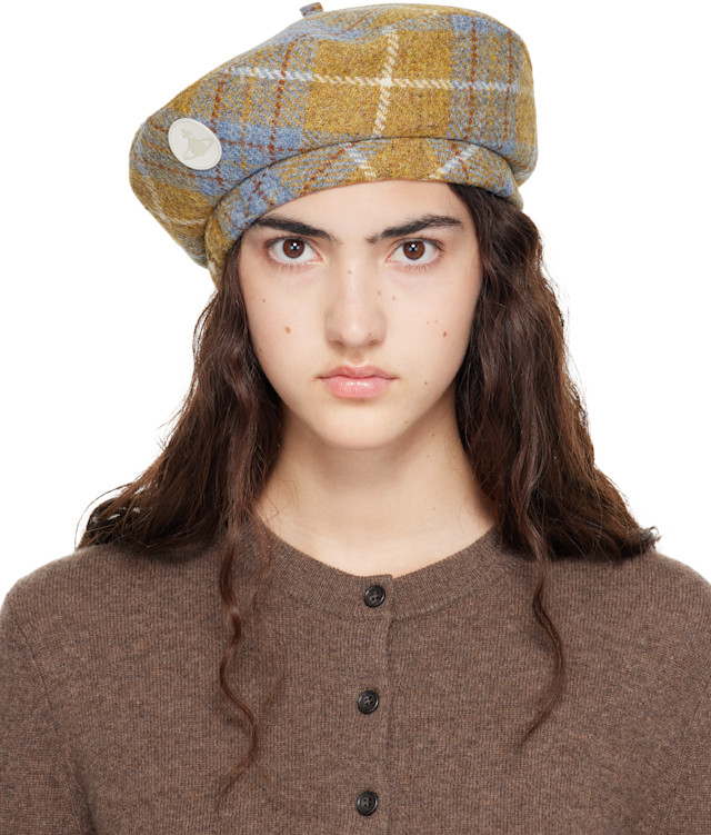 2025ヴィヴィアンウエストウッド x ハリスツイード ベレー帽 vivienne-westwood-multicolor-