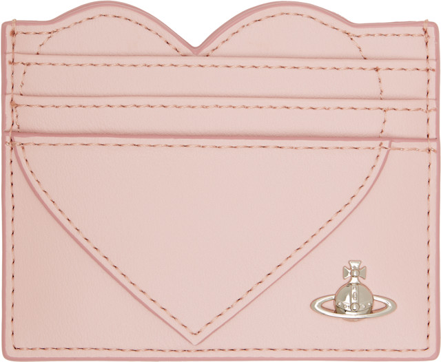 Vivienne Westwood: Pink Heart Card Holder | SSENSE