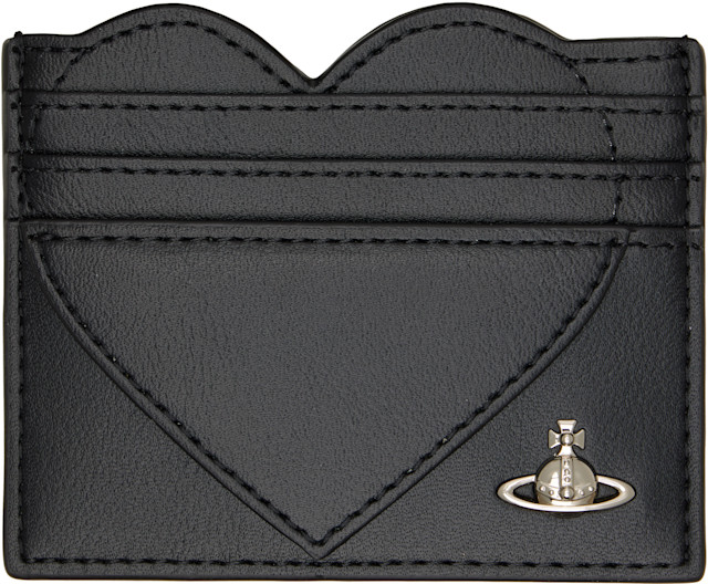 Vivienne Westwood: ブラック Heart カードケース | SSENSE 日本