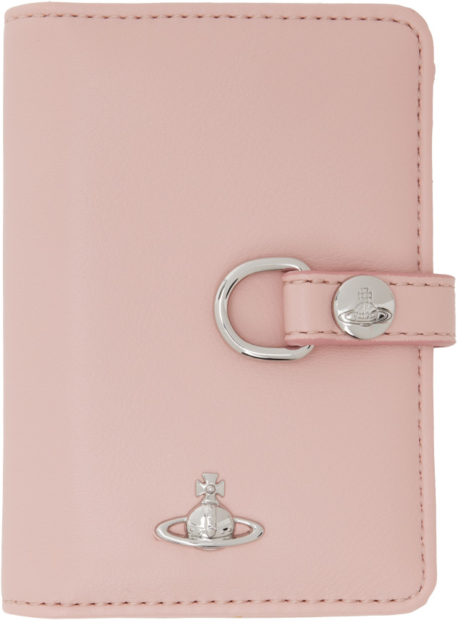 Vivienne Westwood: Pink Vertical Flap Card Holder | SSENSE