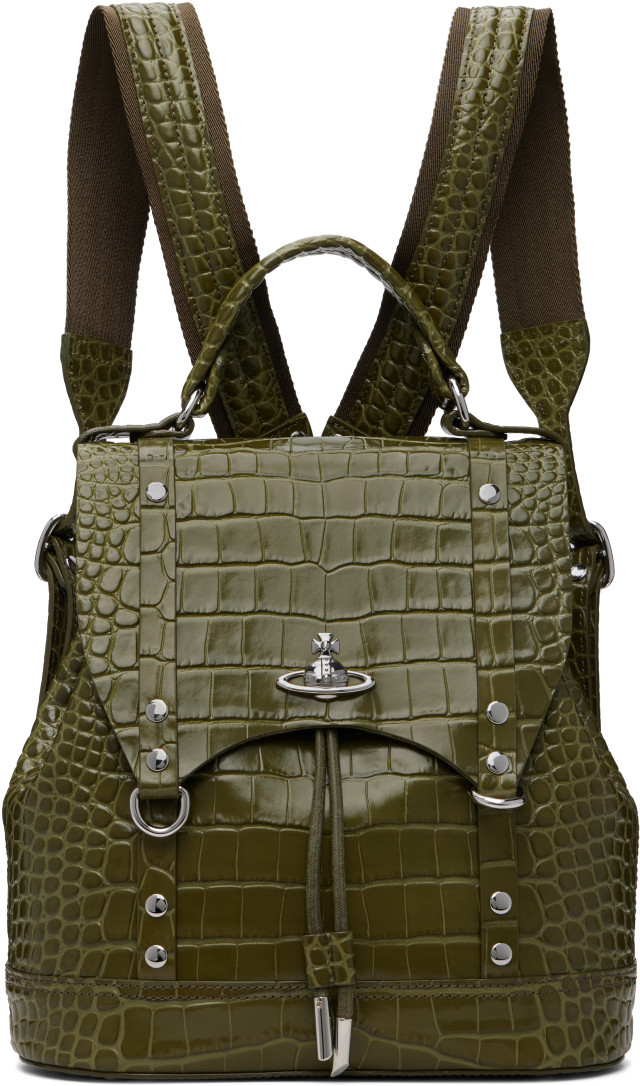 Vivienne Westwood: Khaki Max Small Backpack | SSENSE