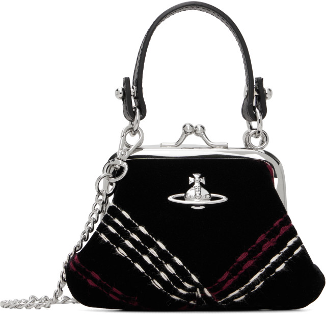 Vivienne Westwood: Black Mini 'Granny Frame' Bag | SSENSE