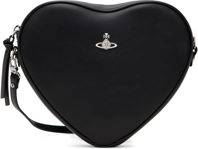 Vivienne Westwood: Black Alexa Heart Crossbody Bag | SSENSE