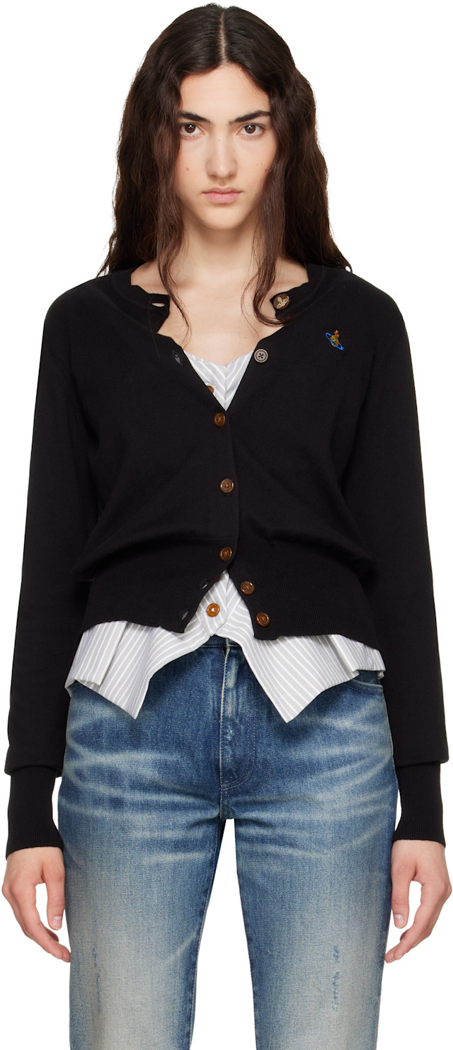 Vivienne Westwood: Black Bea Cropped Cardigan | SSENSE