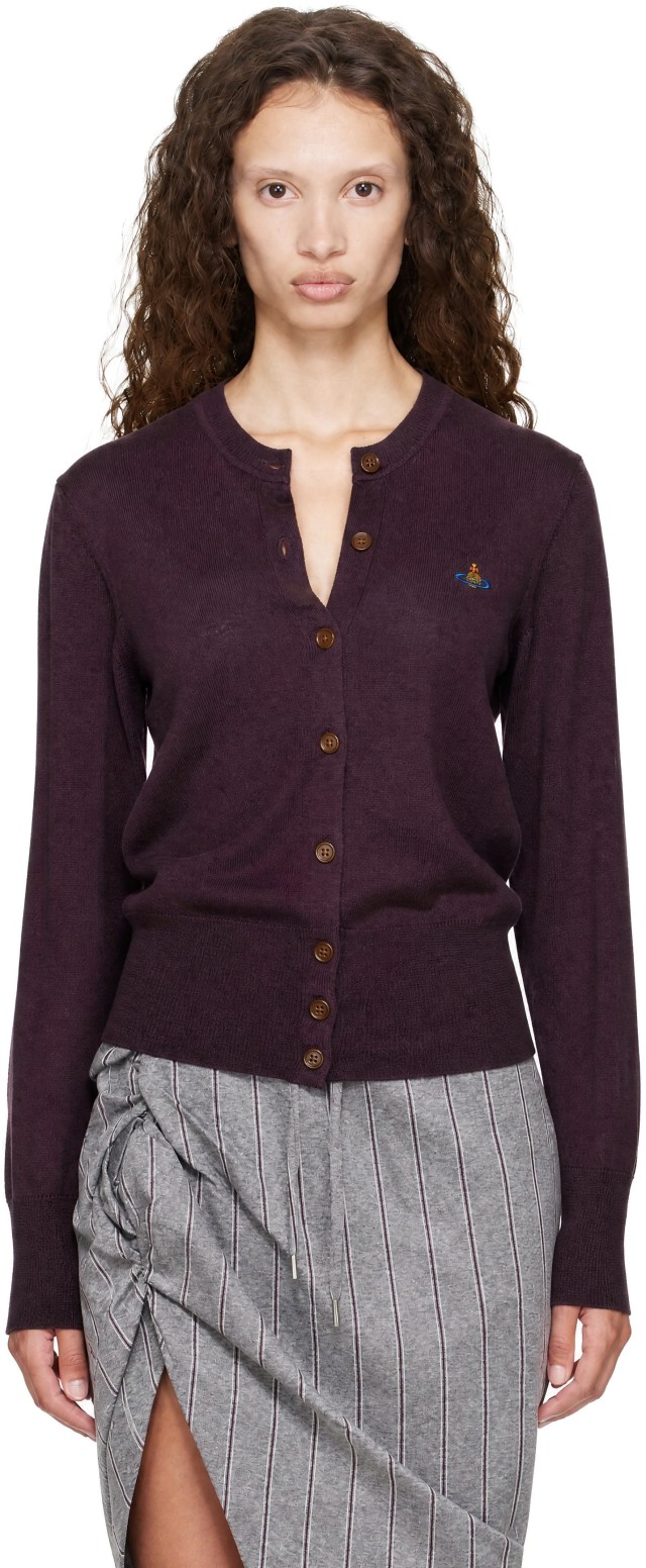 Vivienne Westwood: Purple Bea Cardigan | SSENSE