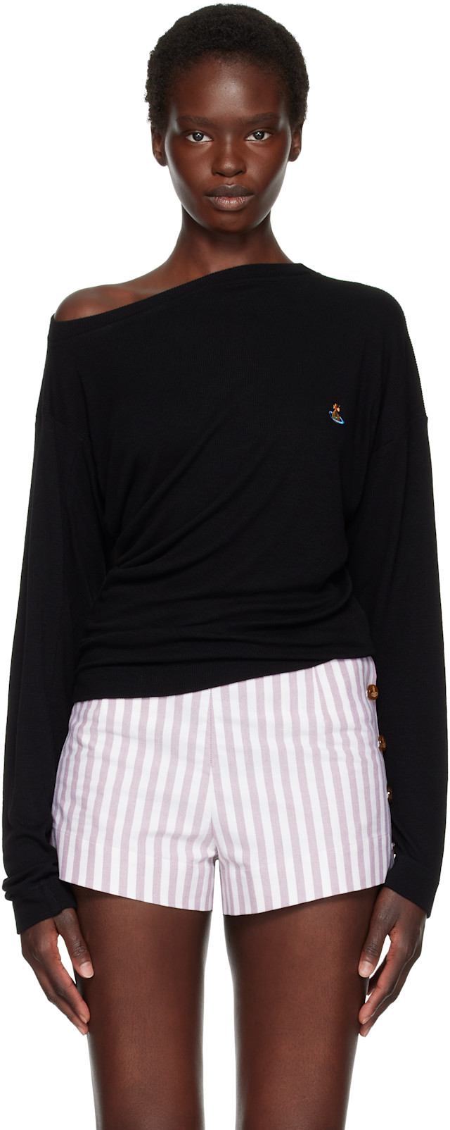 Vivienne Westwood: Black Long Sleeve Hebo Top | SSENSE