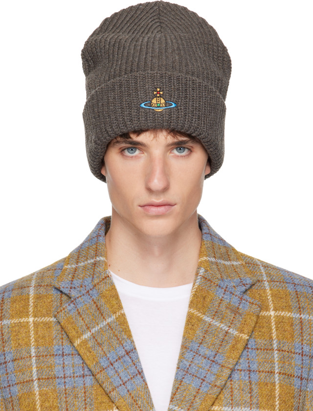 Vivienne Westwood スポーティービーニー Vivienne Westwood: Gray Sporty Beanie | SSENSE