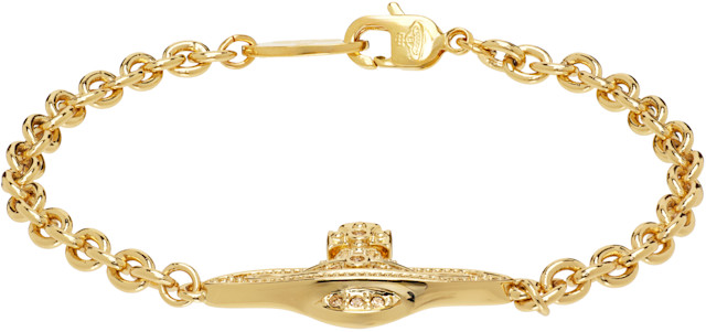 Vivienne Westwoodゴールドチェーンブレスレット Vivienne Westwood: Mini Bas Relief チェーンブレスレット | SSENSE 日本