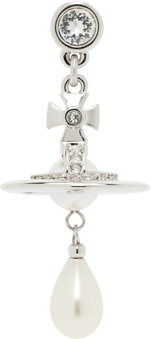 Vivienne Westwood: Man. Pearl Drop Single Earring | SSENSE