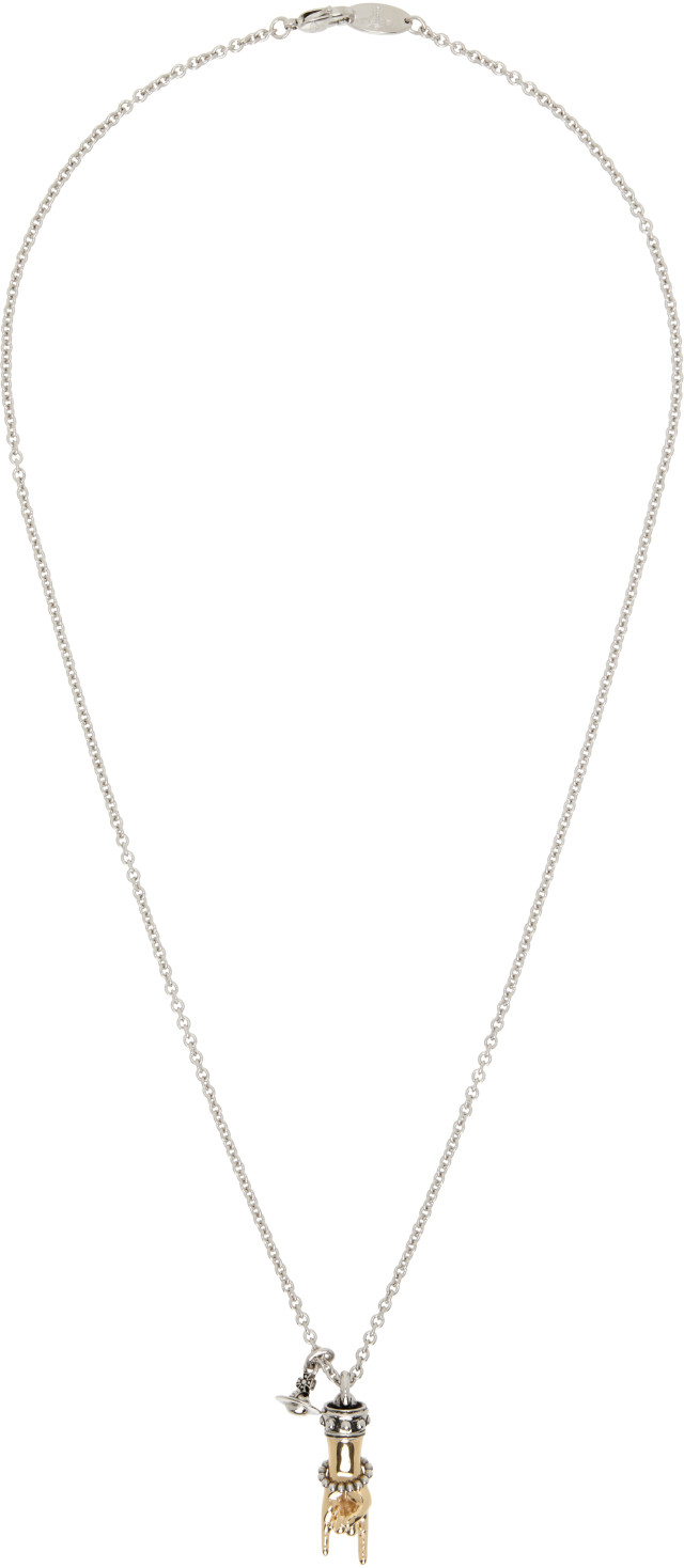 Vivienne Westwood MAN アナトリー ペンダント ガンメタル Vivienne Westwood: Man. Anatoly Pendant Necklace | SSENSE