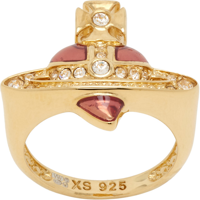 Vivienne Westwood: New Diamante Heart Ring | SSENSE