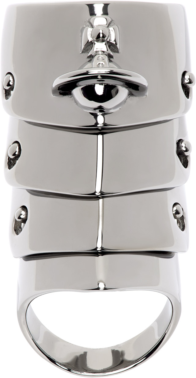 マ*ー様 Vivienne Westwood シルバーリング Vivienne Westwood: Armour リング | SSENSE 日本