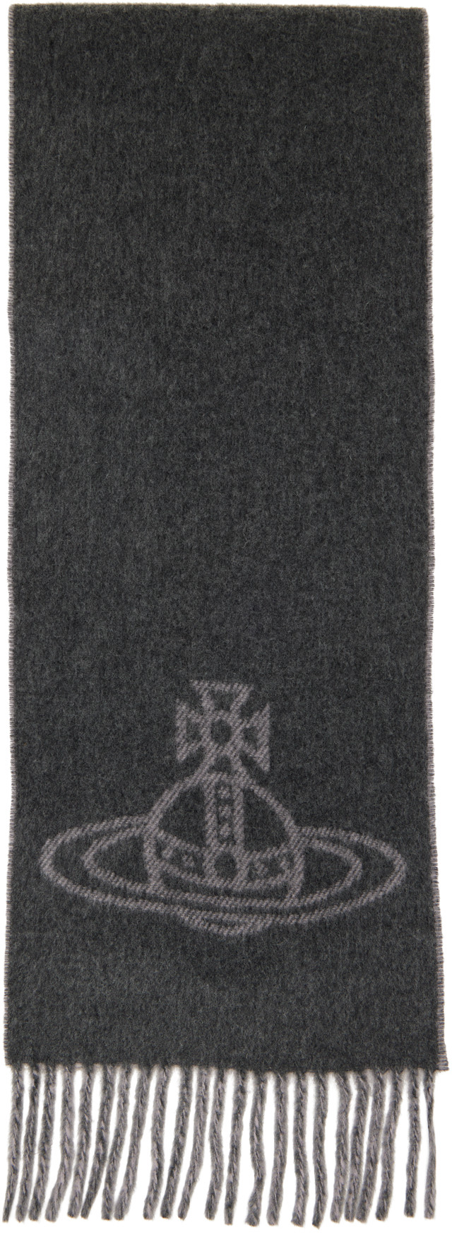 Vivienne Westwood: Gray Double Face Scarf | SSENSE