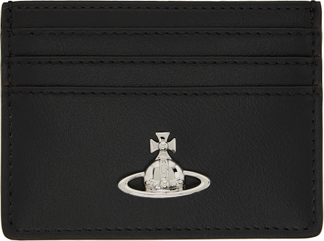 Vivienne Westwood: Black Flat Card Holder | SSENSE Canada