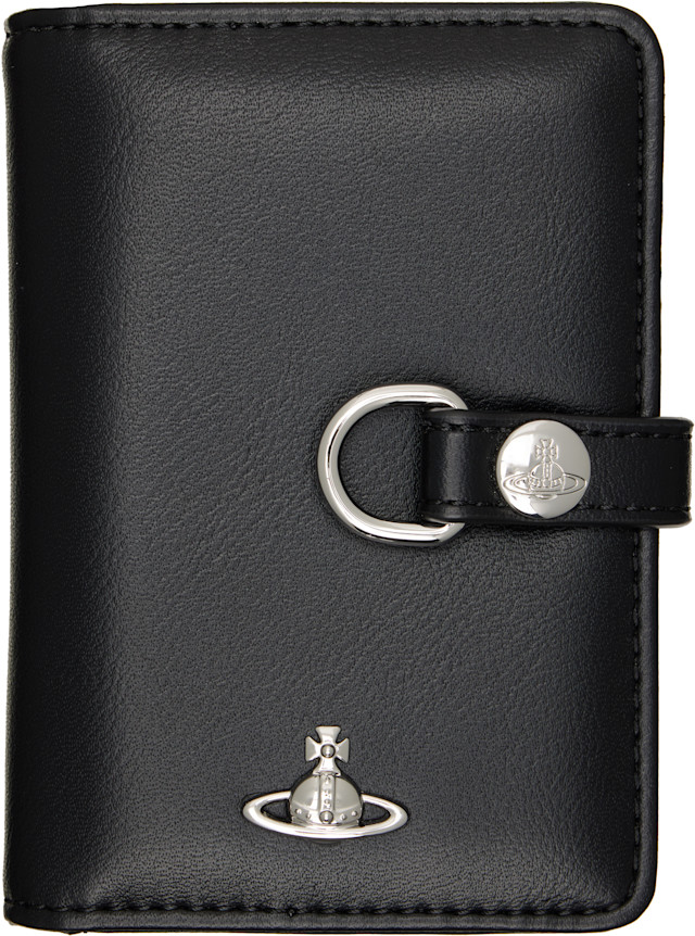 Vivienne Westwood: Black Vertical Flap Card Holder | SSENSE Vivienne Westwood: Black Vertical Flap Card Holder | SSENSE
