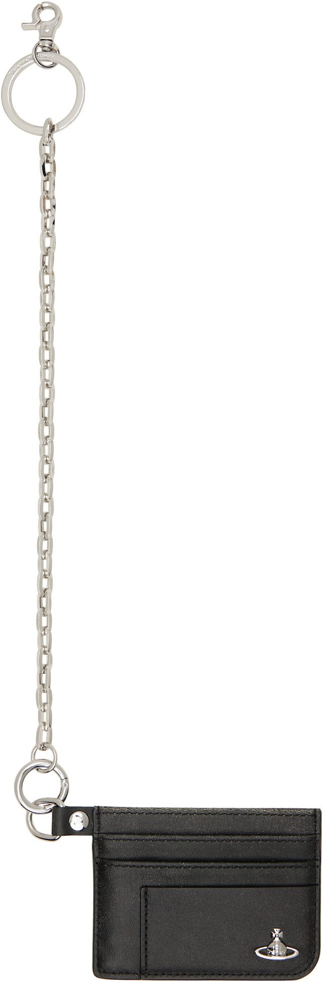 Vivienne Westwood: Black Flat Chain Card Holder | SSENSE