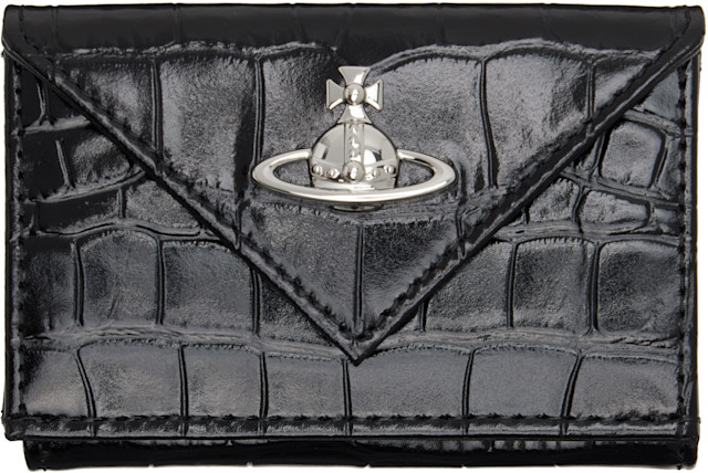 Vivienne Westwood: Black Envelope Billfold Wallet | SSENSE