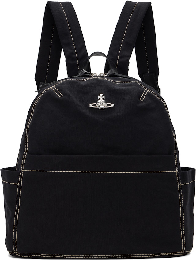 Vivienne Westwood: Black George Medium Backpack | SSENSE