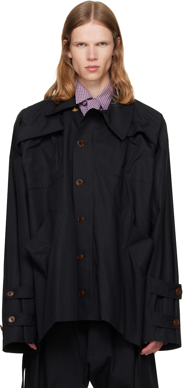 Vivienne Westwood: Black Asymmetric Over Jacket | SSENSE